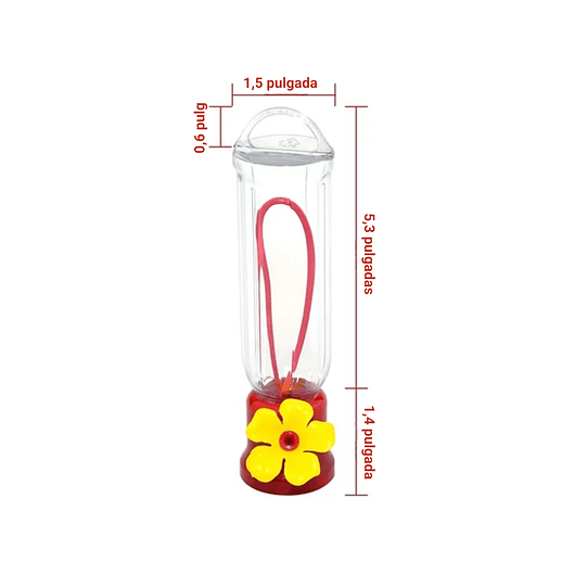 Bebedero Pequeño Aves Colibríes Plástico Colgante x4 Unidad 2