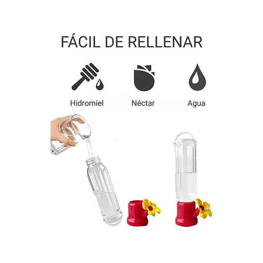 Bebedero Pequeño Aves Colibríes Plástico Colgante x4 Unidad 3