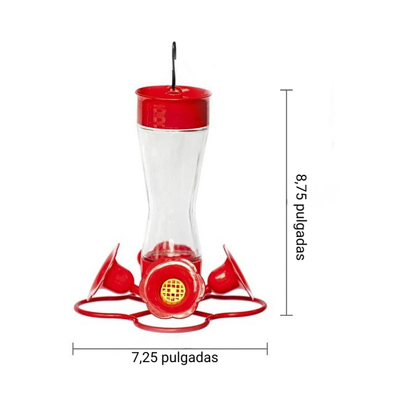 Bebedero Colibríes Plastico De Colgar X4 Flores 2