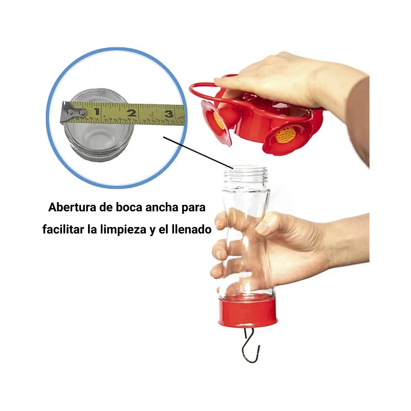 Bebedero Colibríes Plastico De Colgar X4 Flores 7