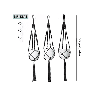 Juego Colgador Planta De Macetas Macramé Cesta de Plantas x3
