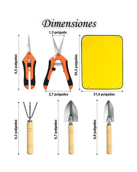Kit Esencial de Herramientas De Jardinería  con Tapete /Alfombrilla
