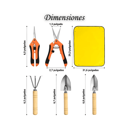 Kit Esencial de Herramientas De Jardinería  con Tapete /Alfombrilla 2
