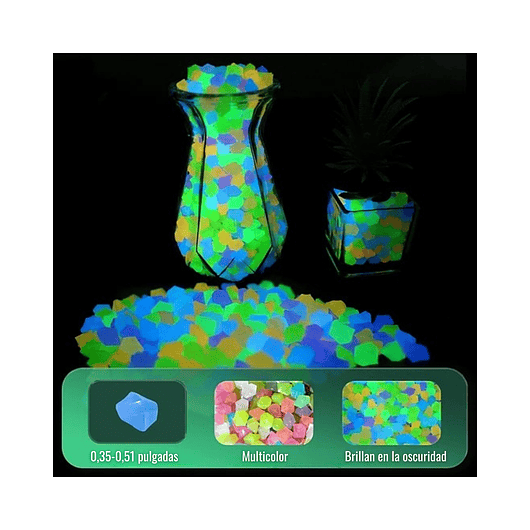 Piedras Luminosas Forma Diamante X1000 Unidades Para Terrarios Acuarios Jardin de Hadas 3
