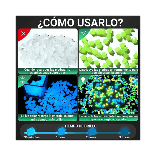 Piedras Luminosas Forma Diamante X1000 Unidades Para Terrarios Acuarios Jardin de Hadas 4