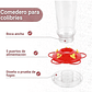 Bebedero Colibríes Aves Colgante En Vidrio y Foso Anti Hormigas x2 unidades - Miniatura 2