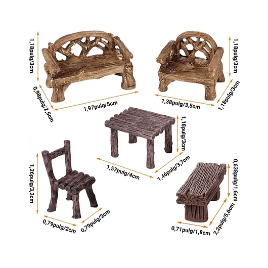 Mini Figuras Jardín Terrarios Decoracion X12 Unidades 4