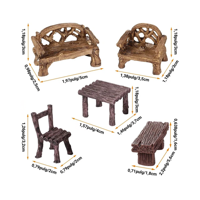 Mini Figuras Jardín Terrarios Decoracion X12 Unidades 4