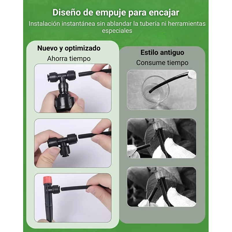 Kit De Sistema De Riego Por Goteo Para Plantas Jardin Huerto x15 Mts De Conexión Rápida 2