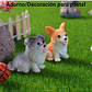 Set Figuras Decorativas de Terrarios Mini Perros en Resina - Miniatura 2