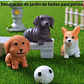 Set Figuras Decorativas de Terrarios Mini Perros en Resina - Miniatura 3