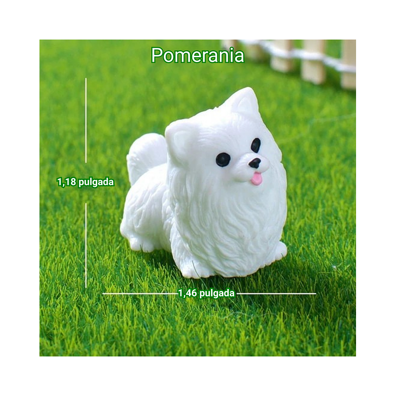 Set Figuras Decorativas de Terrarios Mini Perros en Resina 4