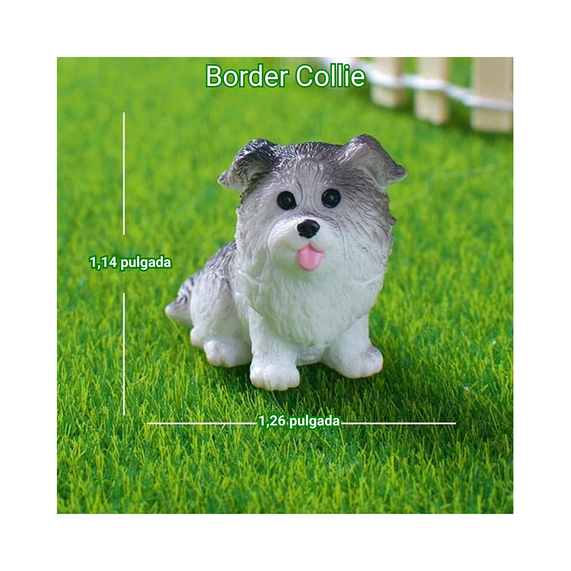 Set Figuras Decorativas de Terrarios Mini Perros en Resina 5