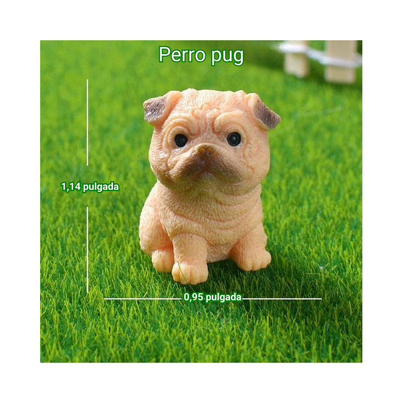 Set Figuras Decorativas de Terrarios Mini Perros en Resina 8