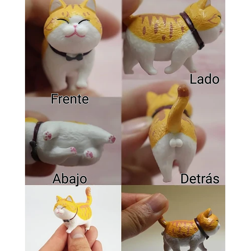 Set Figuras Decorativas De Terrarios Mini Gatos en Resina 4