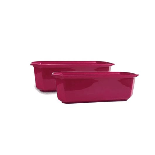 Maceta Plástica Rectangular X2 Und Jardinera X40cm De Largo 2
