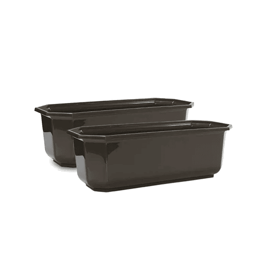 Maceta Plástica Rectangular X2 Und Jardinera X40cm De Largo 9