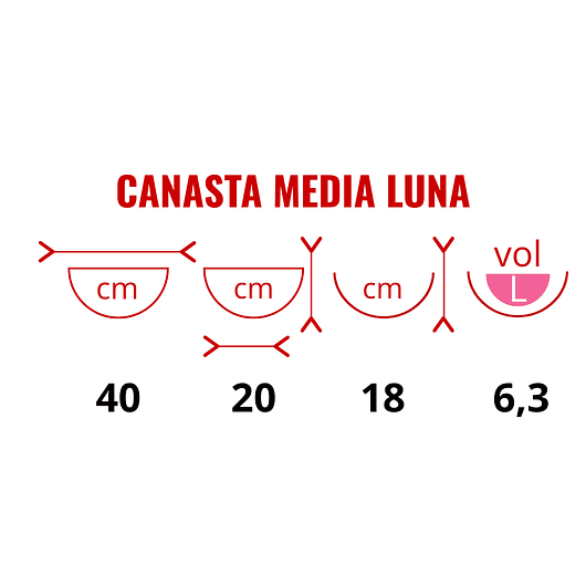 Canasta Plantas Pared X2 Und +nido Coco X40cm Media Luna 2