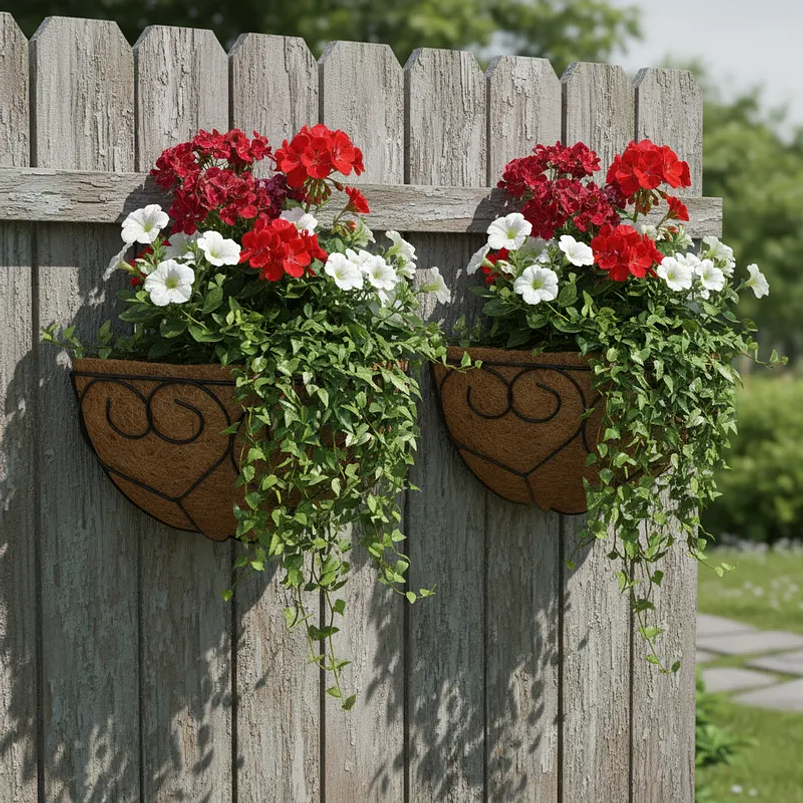 Canasta Plantas Pared x2 Unidades más Nido Coco Corazón x40cm 3
