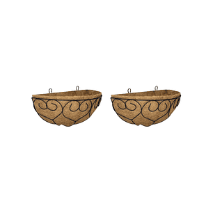 Canasta Plantas Pared X2 Und +nido Coco Corazón X30cm