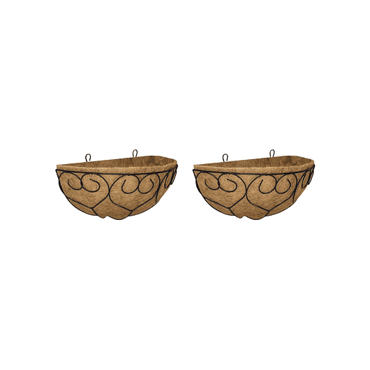 Canasta Plantas Pared X2 Und +nido Coco Corazón X30cm 1