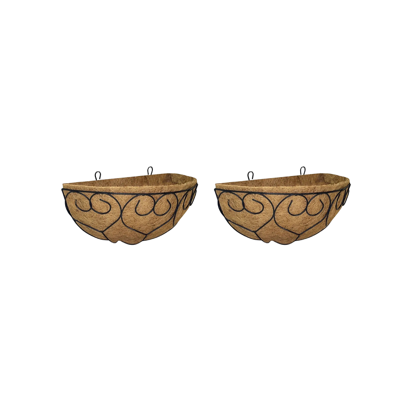 Canasta Plantas Pared x2 Unidades más nido Coco Corazón x30cm 1