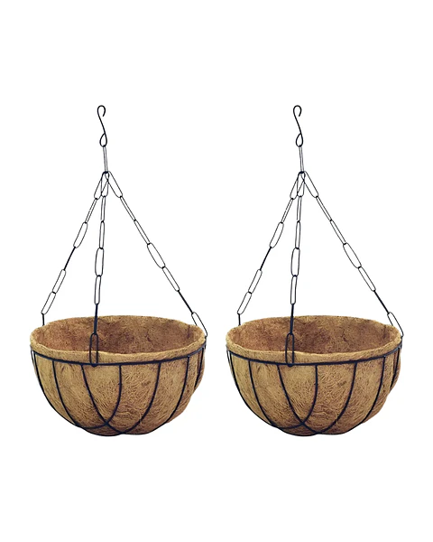 Canasta Colgante Balón x2 Unidades más nido De Coco x32cm Diam