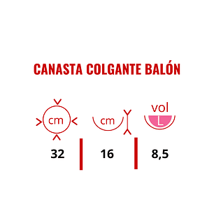 Canasta Colgante Balón Para Plantas Más Nido De Coco 32cm Diámetro