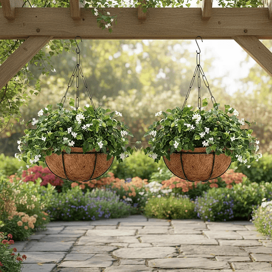 Canasta De Colgar X2 Und +nido De Coco X40cm Diáme Mate 3