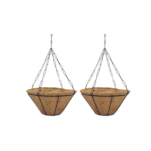 Canasta Cónica De Colgar x2 Unidades más nido De Coco x35cm Díametro