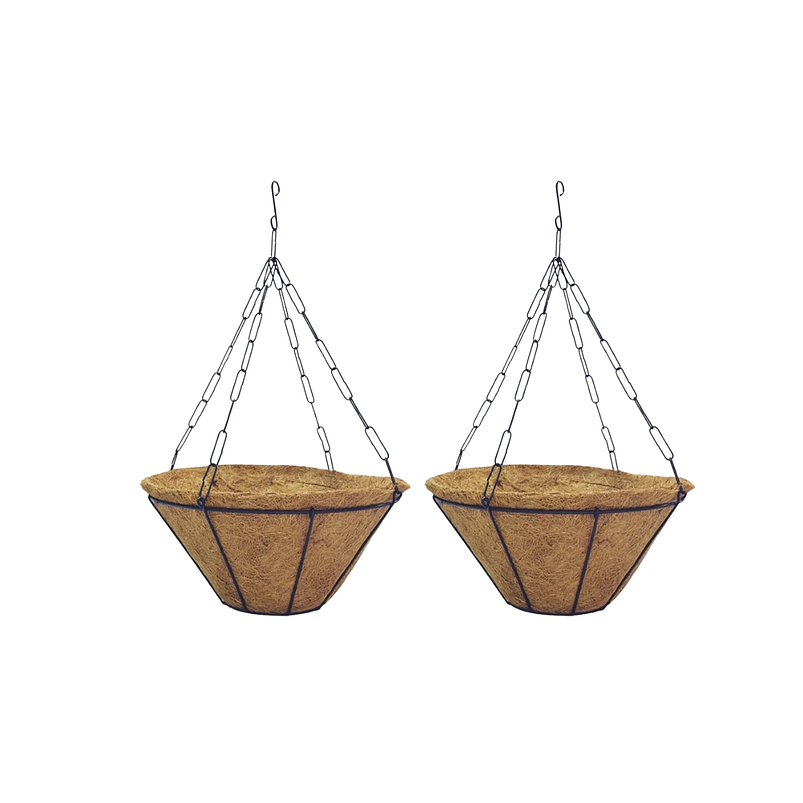 Canasta Cónica De Colgar x2 Unidades más nido De Coco x35cm Díametro 1