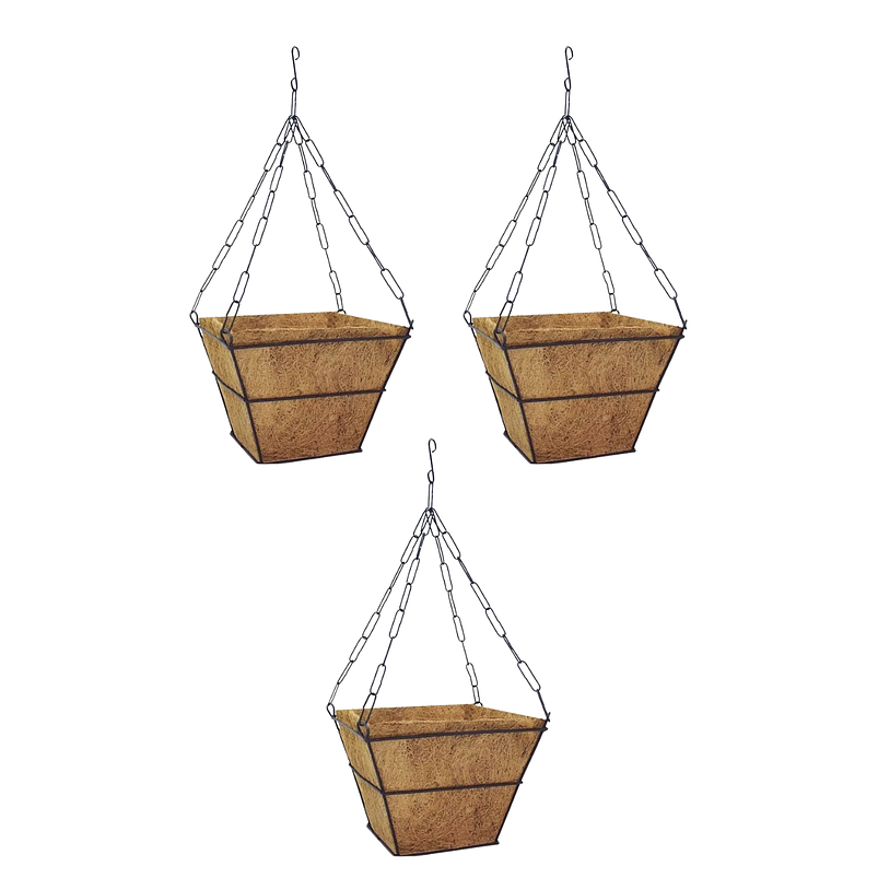 Canasta De Colgar x3 Unidades más Nido de Coco Cuadrado 18cm 1
