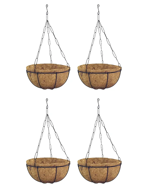Canasta De Colgar x4 Unidades más nido De Coco x28cm Diámetro