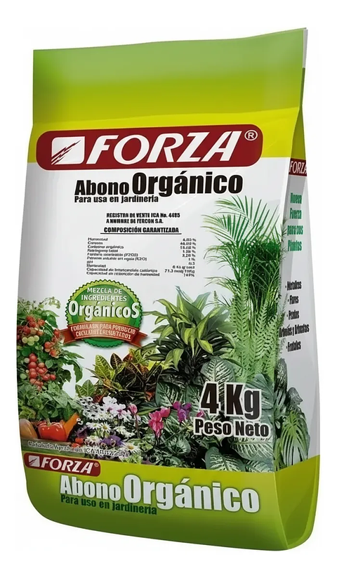 Sustrato Abono Organico Forza Para Plantas x4kg