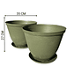 Maceta Plástica De Plantas x2 Unidades 35cm Diámetro más Plato - Miniatura 5
