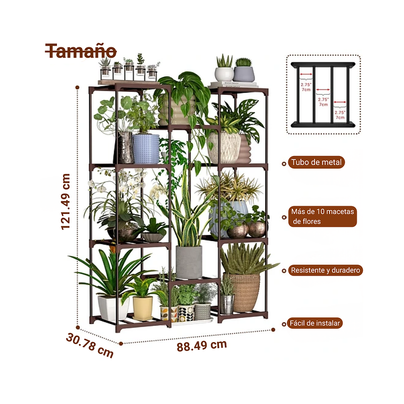 Soporte Metalico Decorativo Para Plantas y Macetas 3