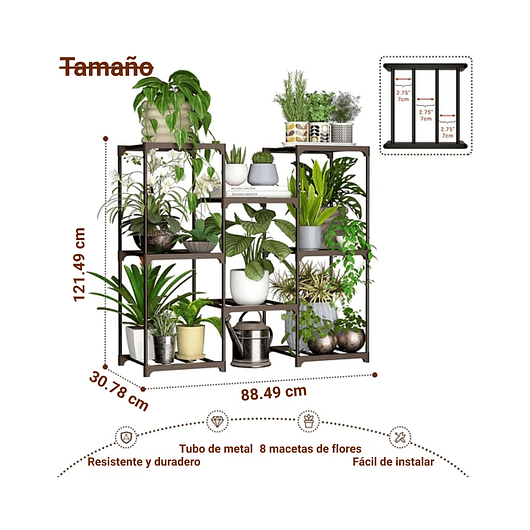 Soporte Metalico Para Plantas Interior Decorativo Multi Proposito 2