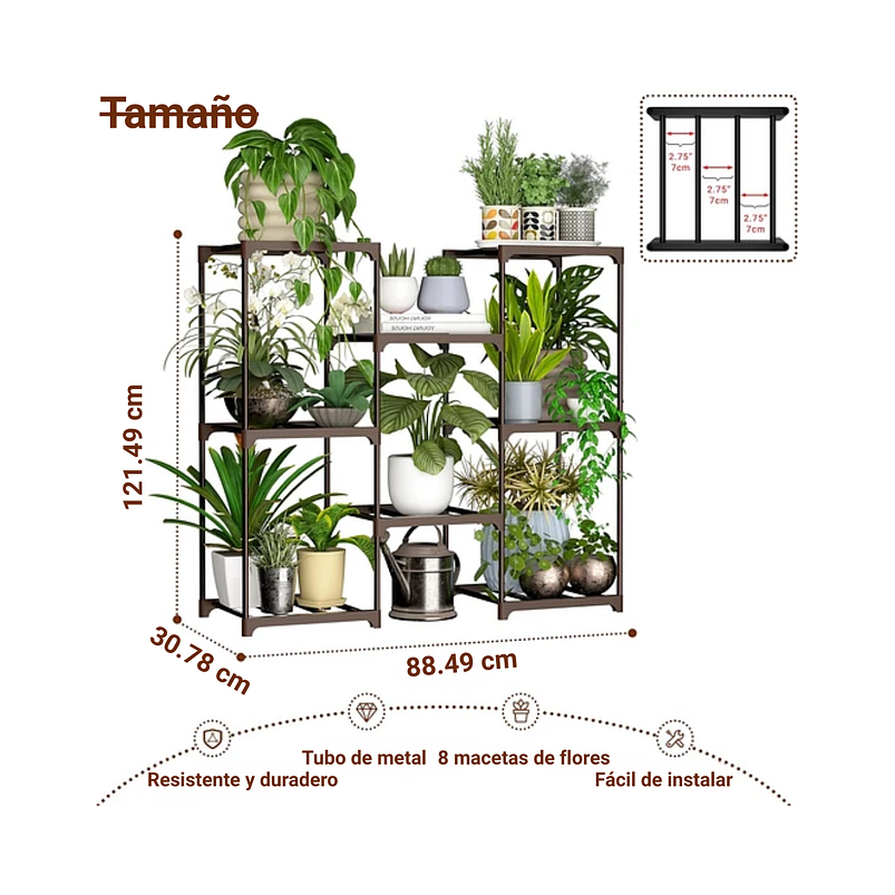 Soporte Metalico Para Plantas Interior Decorativo Multi Proposito 2