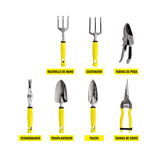Juego Herramientas de Jardíneria Con Delantal y Bolsa Organizadora 2