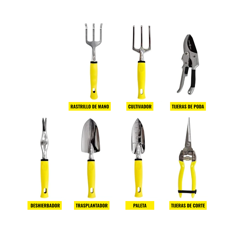 Juego Herramientas de Jardíneria Con Delantal y Bolsa Organizadora 2