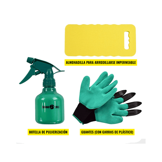 Juego Herramientas de Jardíneria Con Delantal y Bolsa Organizadora 6