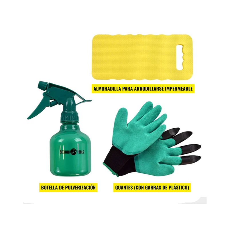 Juego Herramientas de Jardíneria Con Delantal y Bolsa Organizadora 6