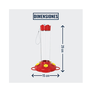 Bebedero Colibries Aves en Vidrio Colgante  x20oz Gran Capacidad
