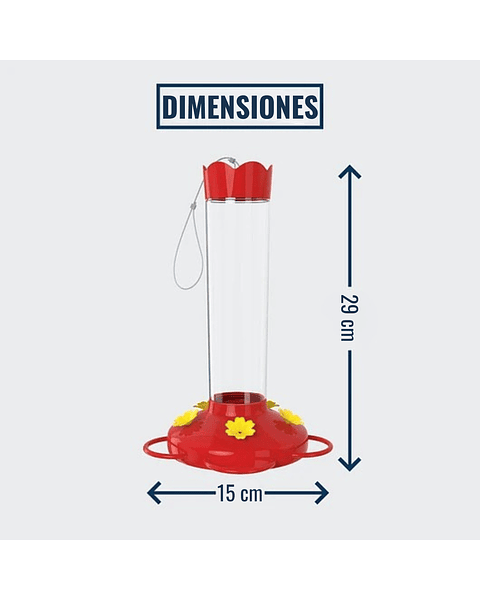 Bebedero Colibries Aves en Vidrio Colgante  x20oz Gran Capacidad