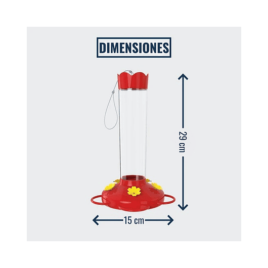 Bebedero Colibries Aves en Vidrio Colgante  x20oz Gran Capacidad 2