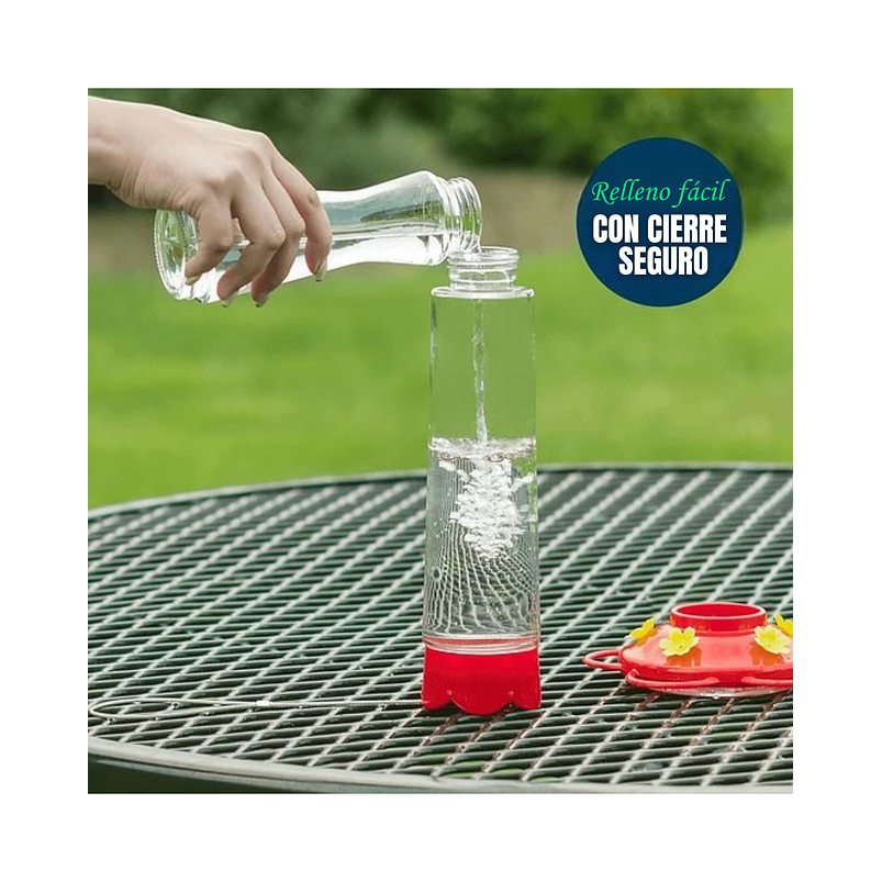 Bebedero Colibries Aves en Vidrio Colgante  x20oz Gran Capacidad 4