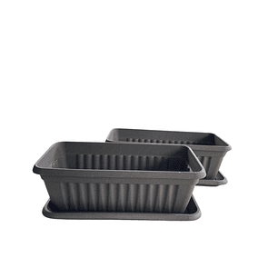 Matera Plástica Rectangular x2 unidades de 35 centímetros Largo Más Plato