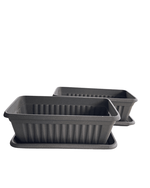 Matera Plástica Rectangular x2 unidades de 35 centímetros Largo Más Plato