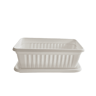 Maceta Plástica Rectangular De 45 centímetros Largo Más Plato