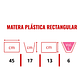 Maceta Plástica Rectangular De 45 centímetros Largo Más Plato - Miniatura 11